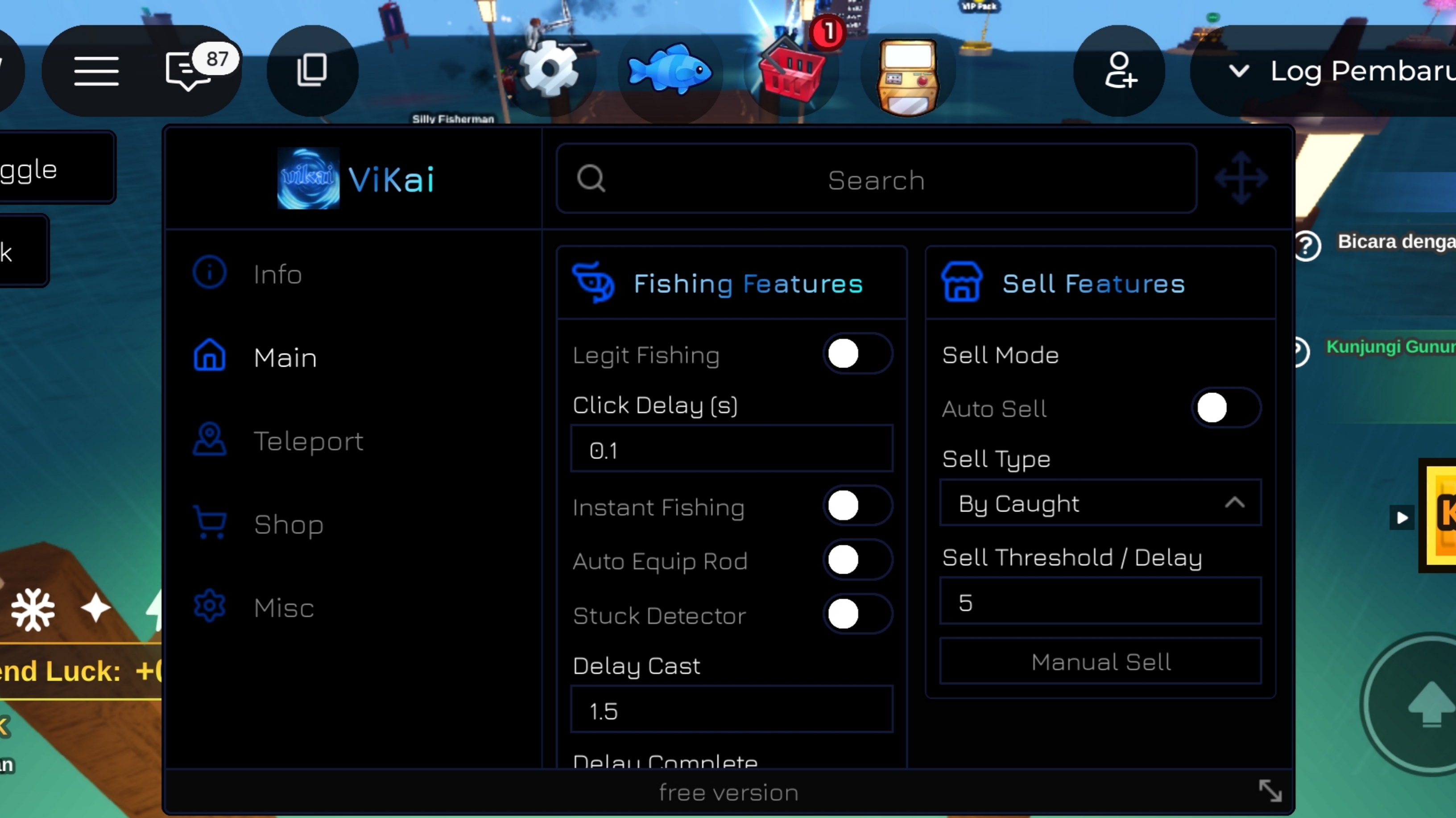 FISH IT SCRIPT |  VIKAI |  SUPER FAST  FISHING |  AUTO KAITUN |  BLATANT  FISHING